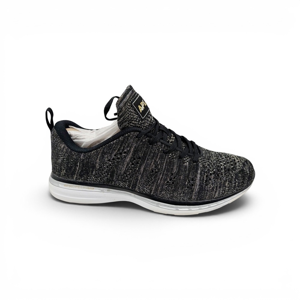 APL Running Shoes Womens 8.5 Black TechLoom Pro Metallic Knit Propelium Sneakers